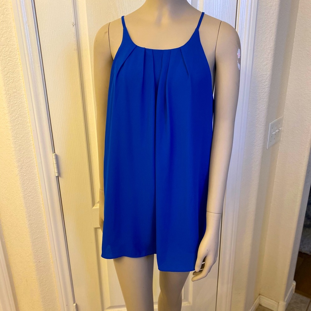 Royal blue mini dress